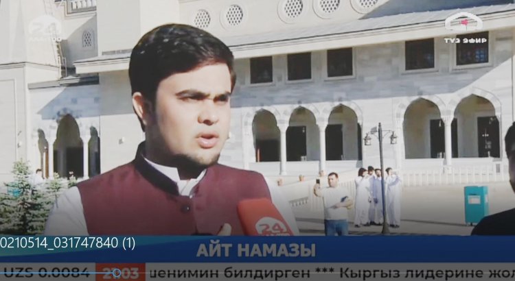Интервью студента 2 курса ЕММУ Нофель Кхана Первому государственному каналу телевидения Кыргызстана